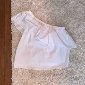 ASOS white one shoulder top